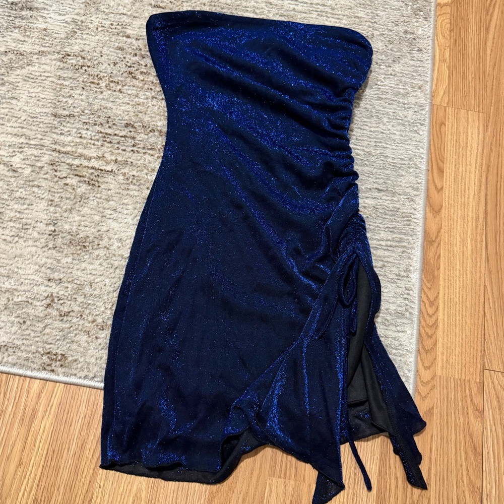 Princess Polly Shimmering Black and Blue Dress